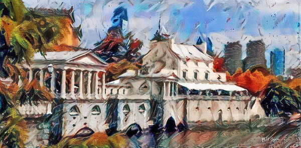 Fairmount Art Print featuring the painting Fairmount Waterworks in Philadelphia Watercolor by Bill Cannon