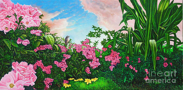 Flowers Art Print featuring the painting Flower Garden XI by Michael Frank