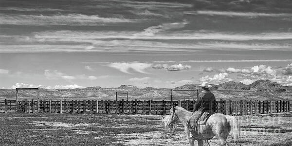 Black And White Landscape Art Print featuring the photograph Ghost Rider by Jim Garrison