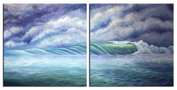 Surf Paintings Art Print featuring the painting Gloria by William Love