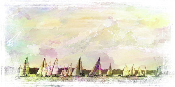 Pano Art Print featuring the photograph Great day for sailing 2 by Sami Martin