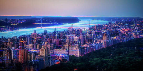 Central Park Art Print featuring the photograph Hudson River Sunset by Theodore Jones