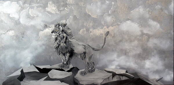 Lions Art Print featuring the painting Incognito by Gwen Rose