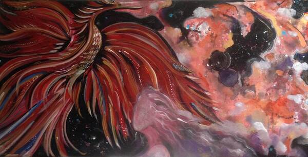 Phoenix Art Print featuring the painting Look To The Sky by Tracy McDurmon