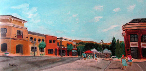 Farmers Market Art Print featuring the painting Market Day by Linda Feinberg