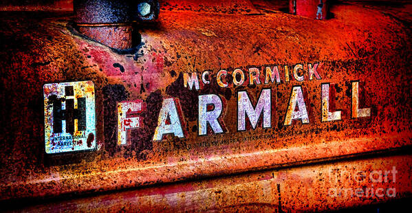 Mccormick Art Print featuring the photograph McCormick Farmall Grunge by Olivier Le Queinec