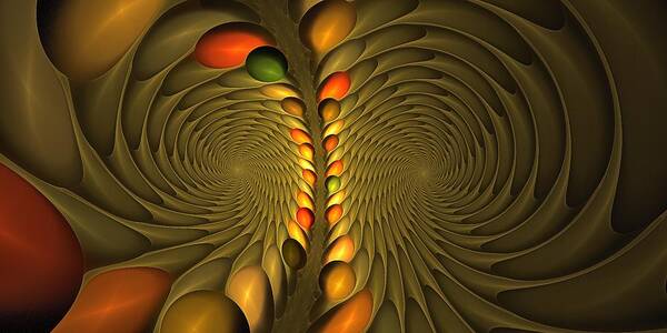  Art Print featuring the digital art Meditirina Seed Pod by Doug Morgan