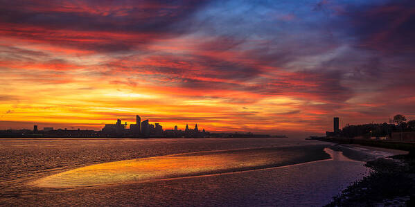 England Art Print featuring the photograph Mersey Sunrise by Peter OReilly
