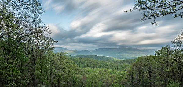 Art Art Print featuring the photograph Moving Over the Blue Ridge Mountains by Jon Glaser