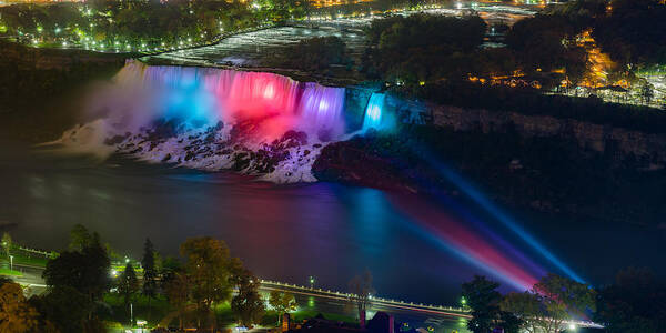 2:1 Art Print featuring the photograph Niagara Falls at Night #2 by Mark Rogers