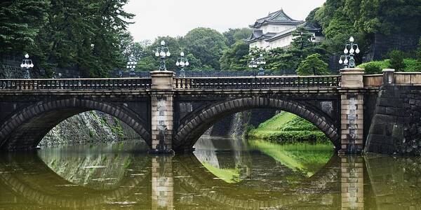 Bridge Art Print featuring the photograph Nijubashi Bridge At Imperial Palace by Keith Levit