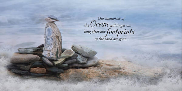 Beach Scuptures Art Print featuring the photograph Ocean Memories by Robin-Lee Vieira