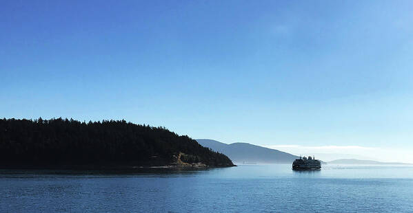 Ferry Art Print featuring the photograph On the Way To Orcas by Lorraine Devon Wilke