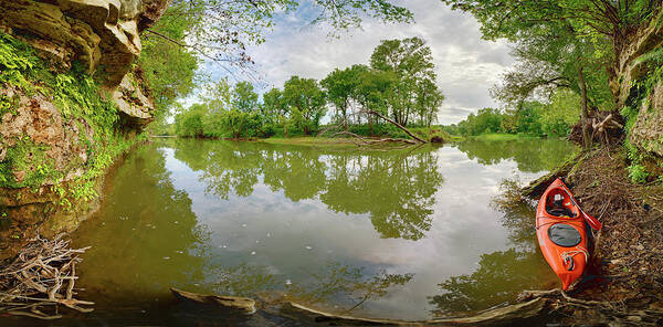 Kayak Art Print featuring the photograph Osage Fork by Robert Charity