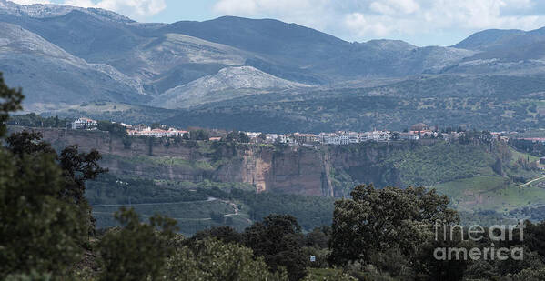 Sierra Art Print featuring the photograph Overlooking Ronda, Andalucia Spain by Perry Rodriguez
