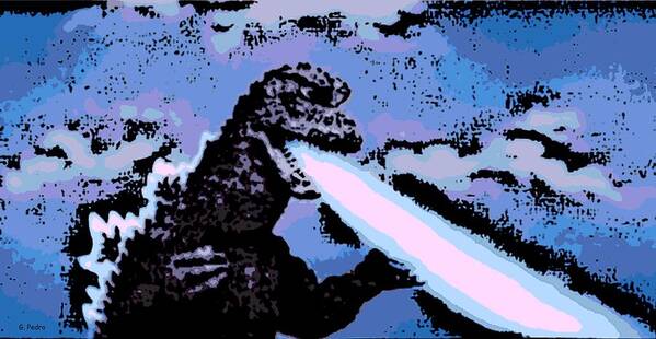 Godzilla Art Print featuring the photograph Power Blast by George Pedro
