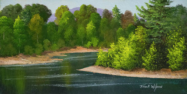 River Art Print featuring the painting River Confluence by Frank Wilson