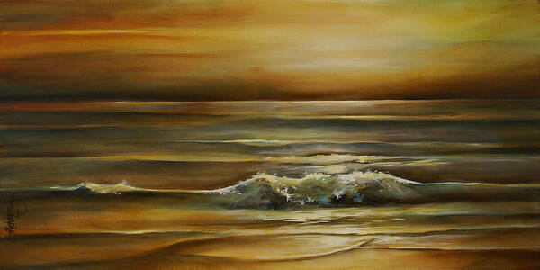 Seascape Art Print featuring the painting Seascape 2 by Michael Lang