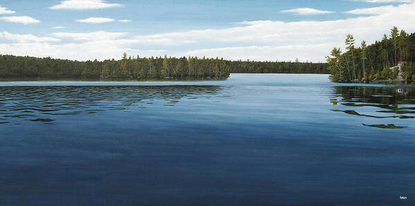 Landscapes Art Print featuring the painting Skinners Bay Muskoka by Kenneth M Kirsch