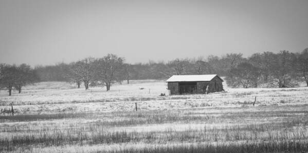  Nathan Hillis Art Print featuring the photograph Snowy House on the Prairie by Hillis Creative