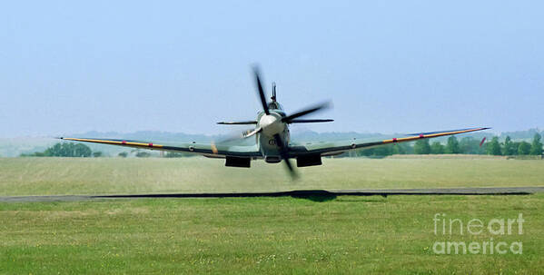Spitfire Art Print featuring the photograph Spitfire Surprise  close up by Martin At Gemini Pictures
