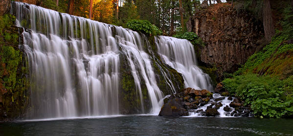 Loree Johnson Art Print featuring the photograph Sunset at Middle Falls by Loree Johnson