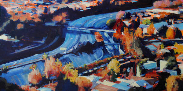 100 Freeway Art Print featuring the painting The Arroyo Seco by Richard Willson