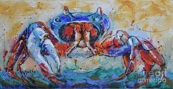 Crab Art Print featuring the painting The Crab by Jyotika Shroff