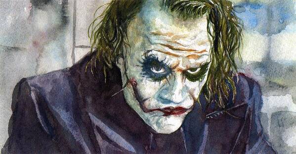 The Dark Knight Art Print featuring the painting The Dark Knight by Mark Benton