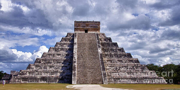 Mexico Art Print featuring the photograph The Great Pyramid of Chitzen Itza by Levin Rodriguez