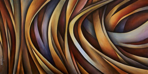 Painting Art Print featuring the painting Verticle Design by Michael Lang