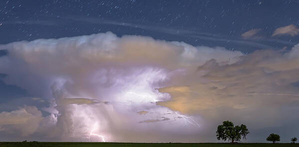 Storm Art Print featuring the photograph Watching Natures Show Panorama by James BO Insogna