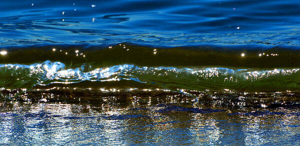 Water Art Print featuring the photograph Waves Water Light 2 by Lyle Crump