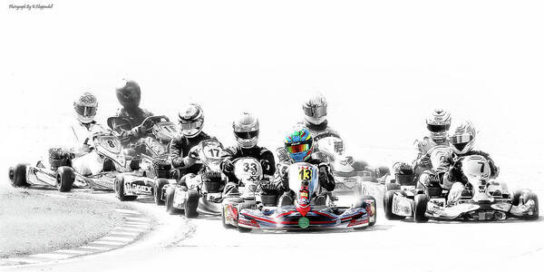 Wingham Go Karts Australia Art Print featuring the photograph Wingham Go Karts 07 by Kevin Chippindall