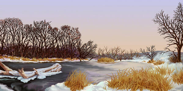 Winter Art Print featuring the painting Winter's Grip by Hans Neuhart