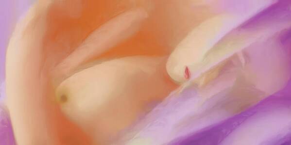Woman Art Print featuring the painting Woman Sleeping by Shelley Bain