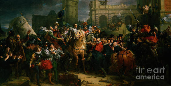 Horse Art Print featuring the drawing Henry Iv Of France Entering Paris, 22 #2 by Print Collector