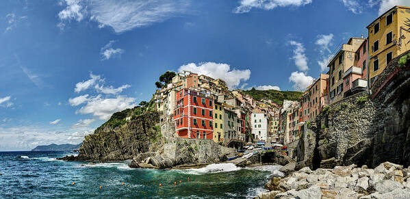 Riomaggiore Art Print featuring the photograph Cinque Terre - View of Riomaggiore by Weston Westmoreland