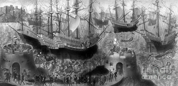 Engraving Art Print featuring the drawing Departure Of Henry Viii From Dover by Print Collector