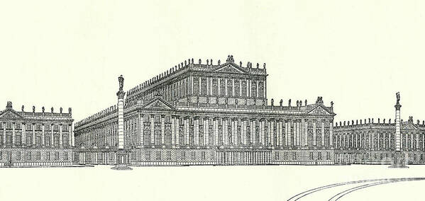 Opera House Art Print featuring the drawing Design for The Royal Opera House Berlin by Ludwig Hoffmann by Ludwig Hoffmann