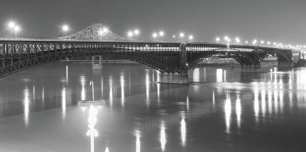 Eads Art Print featuring the photograph Eads Bridge and Train by Scott Rackers