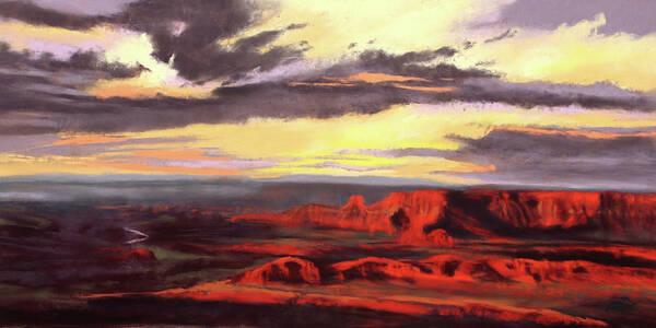 Western Art Print featuring the painting Great Western Sky by Sandi Snead