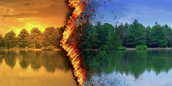 Lake Art Print featuring the photograph Global Warming by Jason Fink