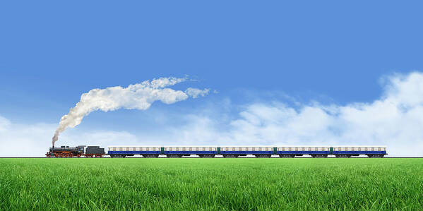 Scenics Art Print featuring the photograph Long Train Running by Mgkaya