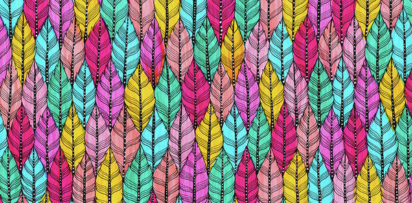 Multi Feathers Art Print featuring the digital art Multi Feathers by Hello Angel