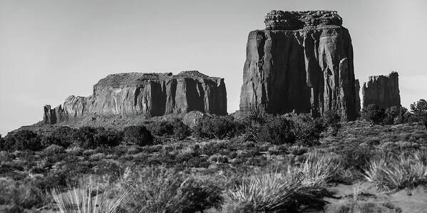 America Art Print featuring the photograph Old Western Landscape in Black and White by Gregory Ballos