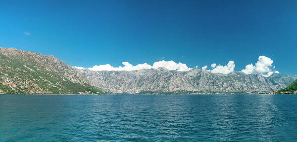 Wall Art Print featuring the photograph Panoramic View Of Perast, Montenegro by Cavan Images