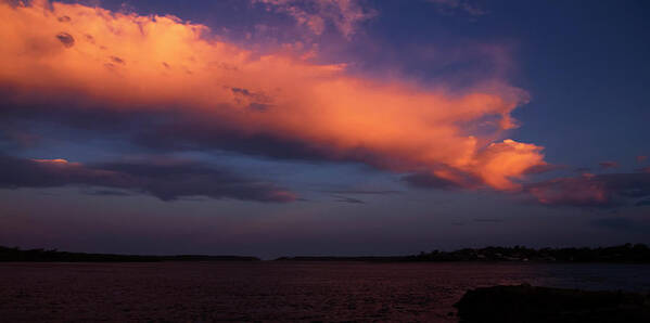 Landscape Art Print featuring the photograph Reflection Of Sunset At Greenwell Point by Miroslava Jurcik