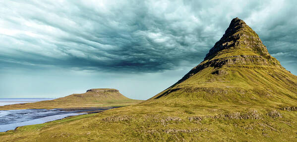 Iceland Art Print featuring the photograph Stormy Church Mountain by David Letts