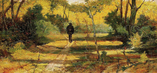 Giovanni Art Print featuring the painting The Man in the Woods by Giovanni Fattori